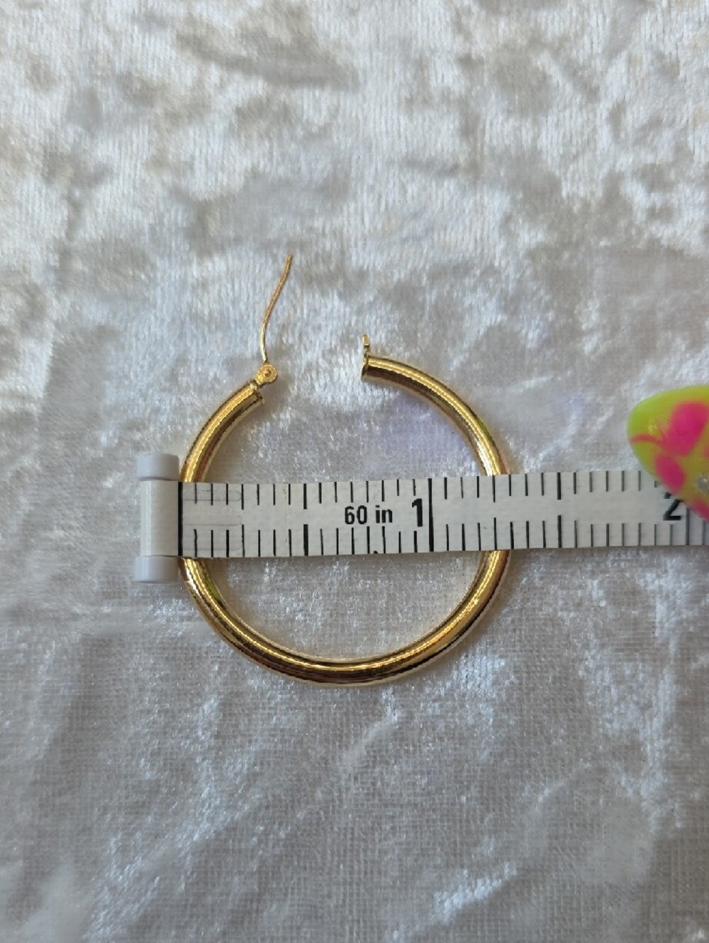 14kt Gold Hollow Hoop Earrings - Classic - Picture 9 of 11